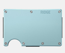 NEW Ridge Wallet Aluminum Sea Glass Cash Strap RFID Blocking Slim w/ Box