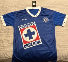 Camiseta de fútbol Fila Cruz Azul con licencia oficial azul blanco rojo