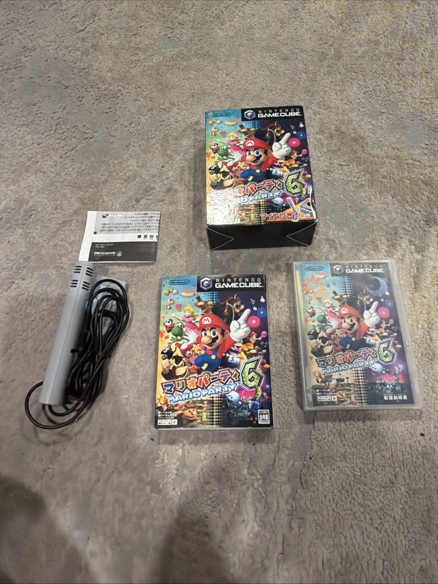 MARIO PARTY 6 Big Box Nintendo GameCube with Microphone Japan