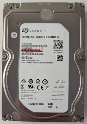 Seagate 6TB Enterprise Capacity v5 ST6000NM0095 3.5'' HDD SAS 12Gb/s - SN: MKFE