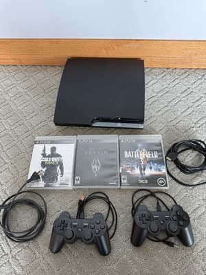 PlayStation 3 Slim CECH-2001A w/ Controllers, HDMI, MW3, Skyrim, Battlefield 3 