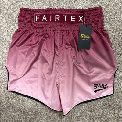 NEW Fairtex Muay Thai Shorts Medium BS1904 Maroon Pink Boxing MMA Kickboxing