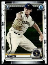 2020 Bowman Chrome Prospects Nick Bennett Milwaukee Brewers #BCP-140