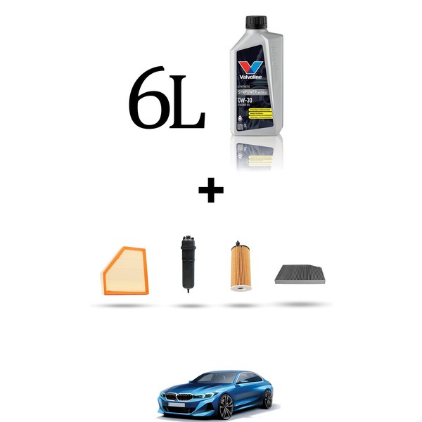 Hoffcar Set Service 4 Filter Und 6L ÖL FüR BMW Serie 3 (G20,G21,G80) 318D 110-image