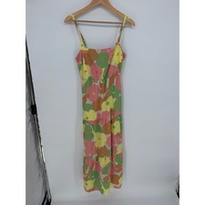 Social Standard by Sanctuary Dress S Pink Floral Tiered Maxi Boho Cottagecore