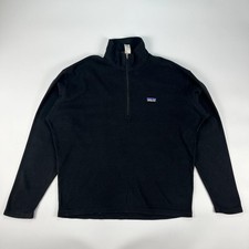 Patagonia Fleece Men’s Large Black Synchilla 1/4 Zip Pullover