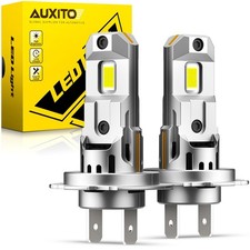 Pair AUXITO H7 Bulbs Headlight LED Kit Conversion Hi/Lo Beam 6500K Canbus GFM
