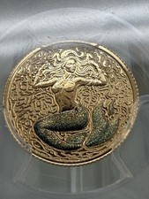 2026 Niue 1 Mermaid Teal Colorized Tail 1 Gram 22k Gold PCGS PR69 Rev PR