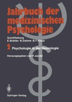 Psychologie In Der Neurologie Peter Jacobi Taschenbuch Xx Deutsch 1989 Springer