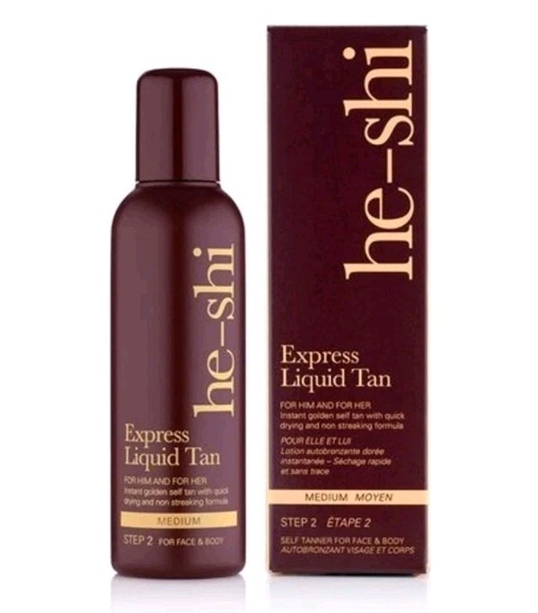 He-Shi Express Liquid Instant Self Tan 150ml - Medium Tan - Quick Dry - Image 2