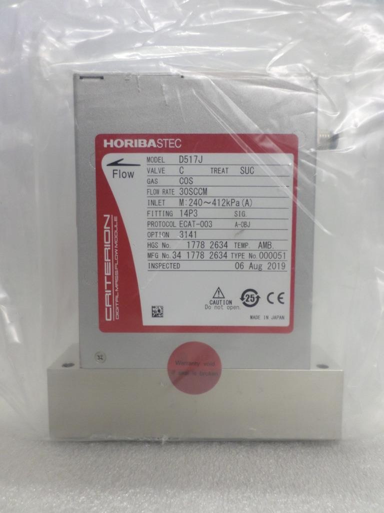 Horiba STEC D517J Gas COS Flow Rate 30 SCCM fitting 14P3 Option 3141 MFC