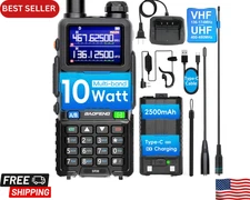 BAOFENG 5RM Ham Radio 10W High Power, Long Range Walkie Talkies Handheld NOAA Em
