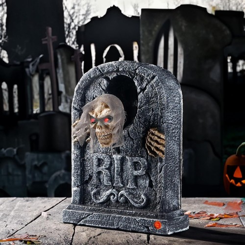 Halloween Animatronics Zombie Tombstone - Decorazioni Lapidi LED con Ske... - Foto 7 di 7