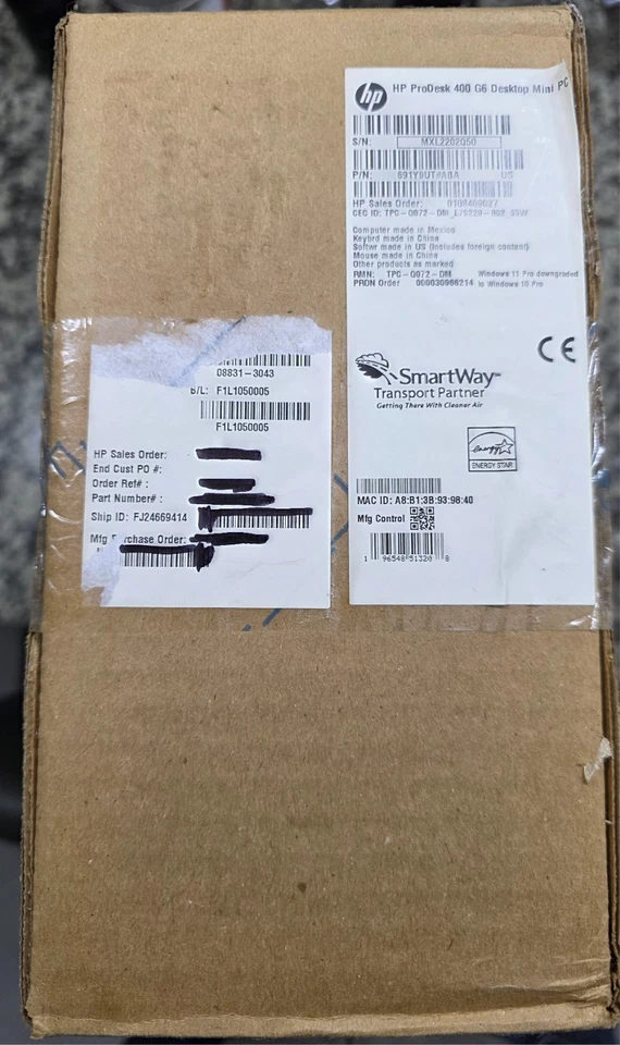 HP ProDesk 400 G6 8GB 256GB i5-10500T Desktop Mini PC - Brand New - Image 2 of 3