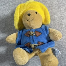 Vintage Eden Paddington Bear Blue Yellow Small 9 Plush Toy