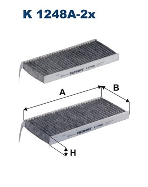Filtron Innenraumfilter K 1248A-2X Aktivkohlefilter FüR Opel Movano X62 Bus Cdti-image