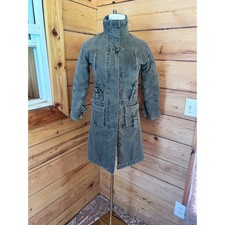 Vintage Tactical Trench Coat Womens Medium Green Buckle Utility Cargo Archive