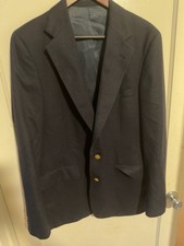Polo University Club Ralph Lauren Navy Wool Blazer Sport Coat Gold Buttons 40R