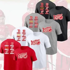FAST SHIP - Detroit Red Wings 100th Anniversary Logo 1926-2026 All Size For Fans