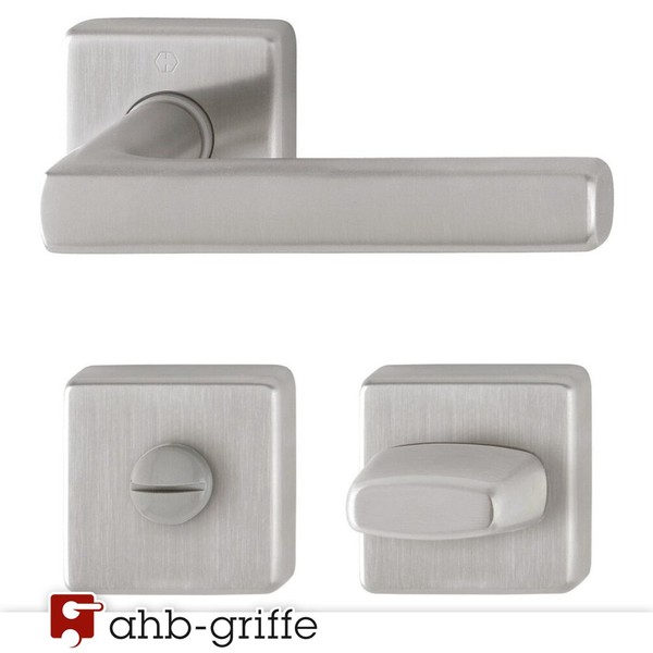 Hoppe TüRdrüCker Dallas Rosette Wc Edelstahl Matt F69 TüRbeschlag TüRgriff-image