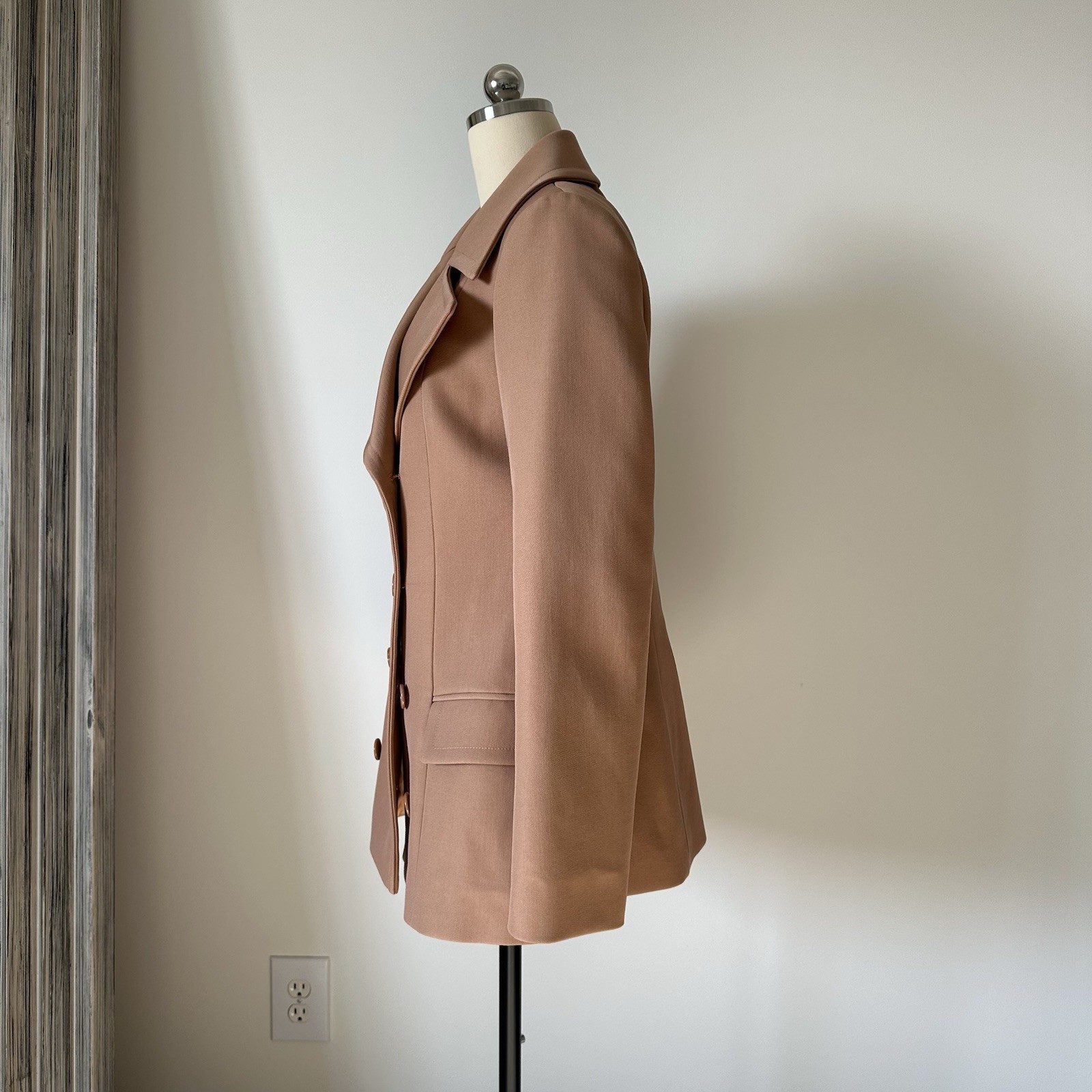 MICHAEL KORS COLLECTION Bonded Wool Blend Gabardine Peacoat image 6