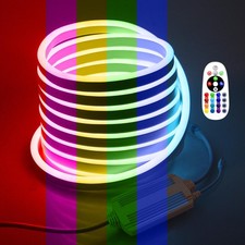 Samsion 5M RGB LED Neon Rope Lights 16.4FT Outdoor Waterproof 5M-Neon, 5M-RGB