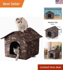 Waterproof Outdoor Cat House - Cozy Shelter for Cats and Dogs, Medium Size