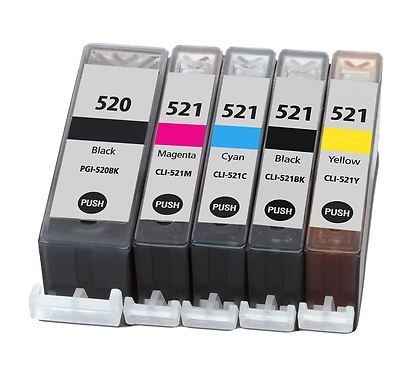 Lot De 15 Cartouches D'encre Compatibles Canon PIXMA IP4600, MP550, Etc. - Modèle C-520/C-521 - Capacités Variables