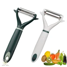 2 in 1 Upgrade Vegetable Fruit Potato Peeler Sharp Parer Slicer Julienne Cutter