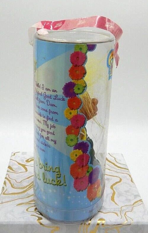 Girl in Yellow Felt Outfit- 5" DAM Troll Doll - NEW IN CONTAINER - 2005 - Image 4 of 4