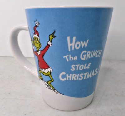 Dr. Seuss How The Grinch Stole Christmas Max & Sleigh Latte Coffee Mug Tea Cup