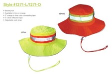 Booney Hat, Hi-Viz Hat with Reflective Tape - 100ea in 1 Case -1271-O-100-HAT