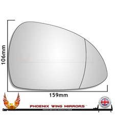 For Porsche Boxster 981 Wing Door Mirror Glass 2012-2016 Wide Angle Right Hand