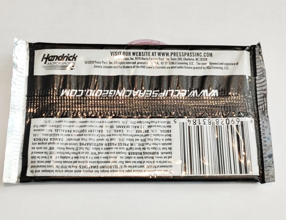 2010 Press Pass Eclipse NASCAR Trading Cards Booster Retail Pack Unopened Rare - Image 3 of 3