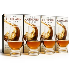 Glencairn Whisky Glass Set, Gift Carton (Set of 4 Glasses) NEW