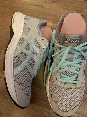 Asics Gel-Contend Teal Grey Women's Running Shoes Size with  AmpliFoam