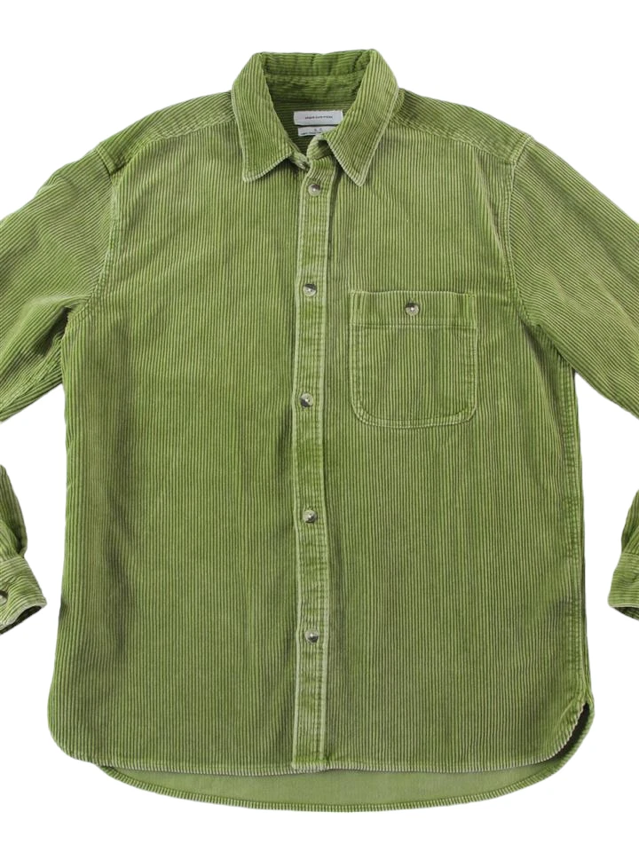 Stone Island Junior long-sleeve corduroy shirt - Green