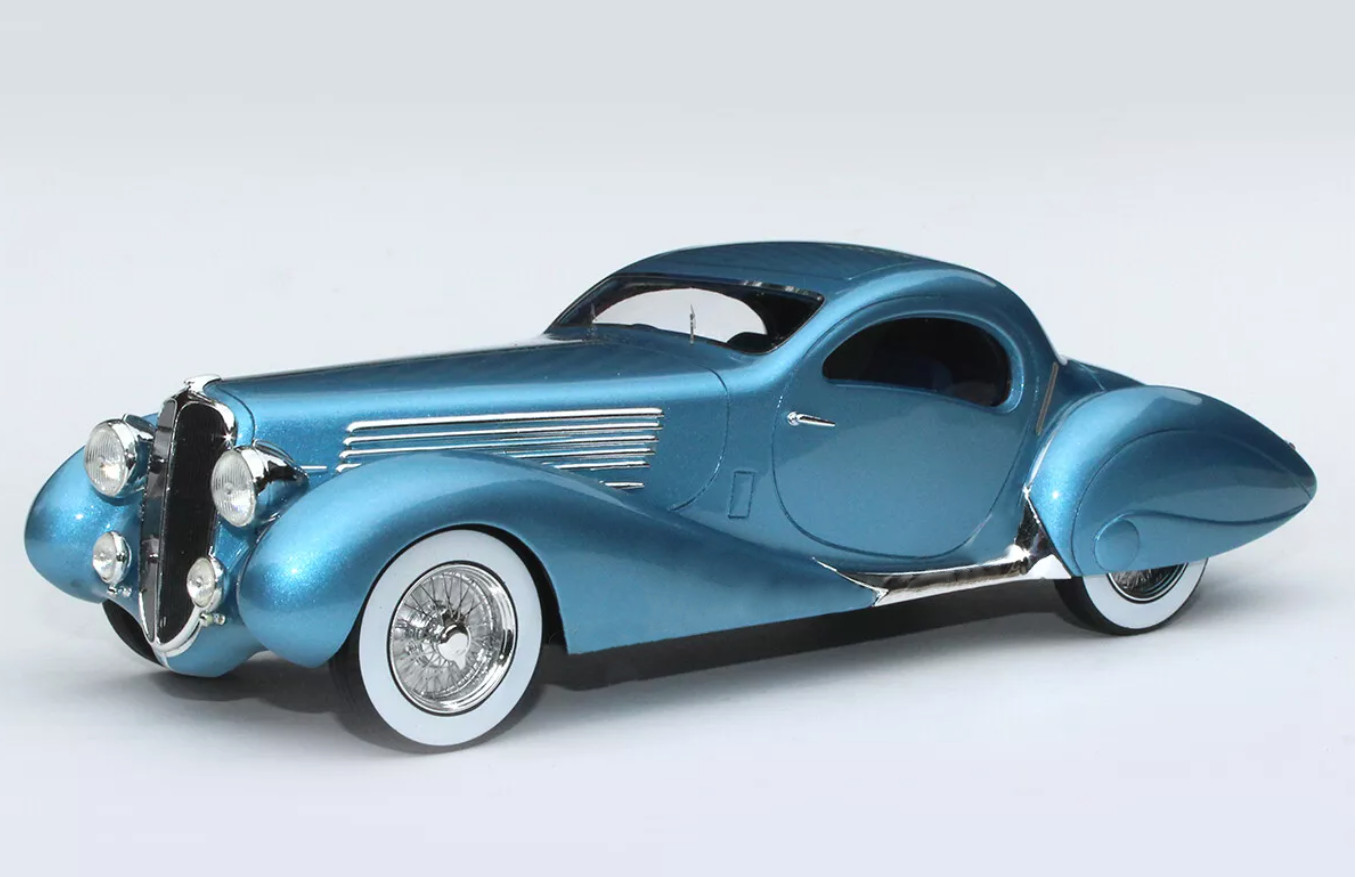 1930s Bugatti Custom Concept with Wire Spoke Wheel Rims1:24SCALE MODEL