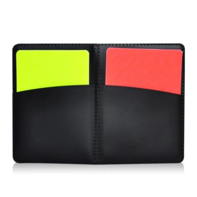 NEW Sport Soccer Referee Notebook with Red Card And Yellow Card Referee ...