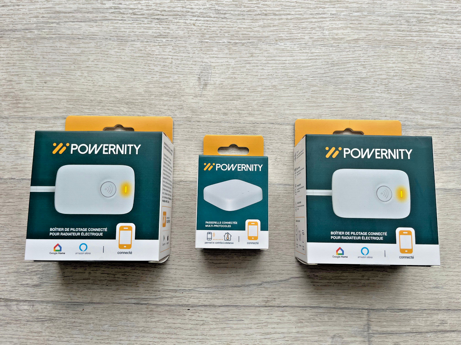 Boitier de pilotage POWERNITY 2 et passerelle connectee pour gestion de chauffage