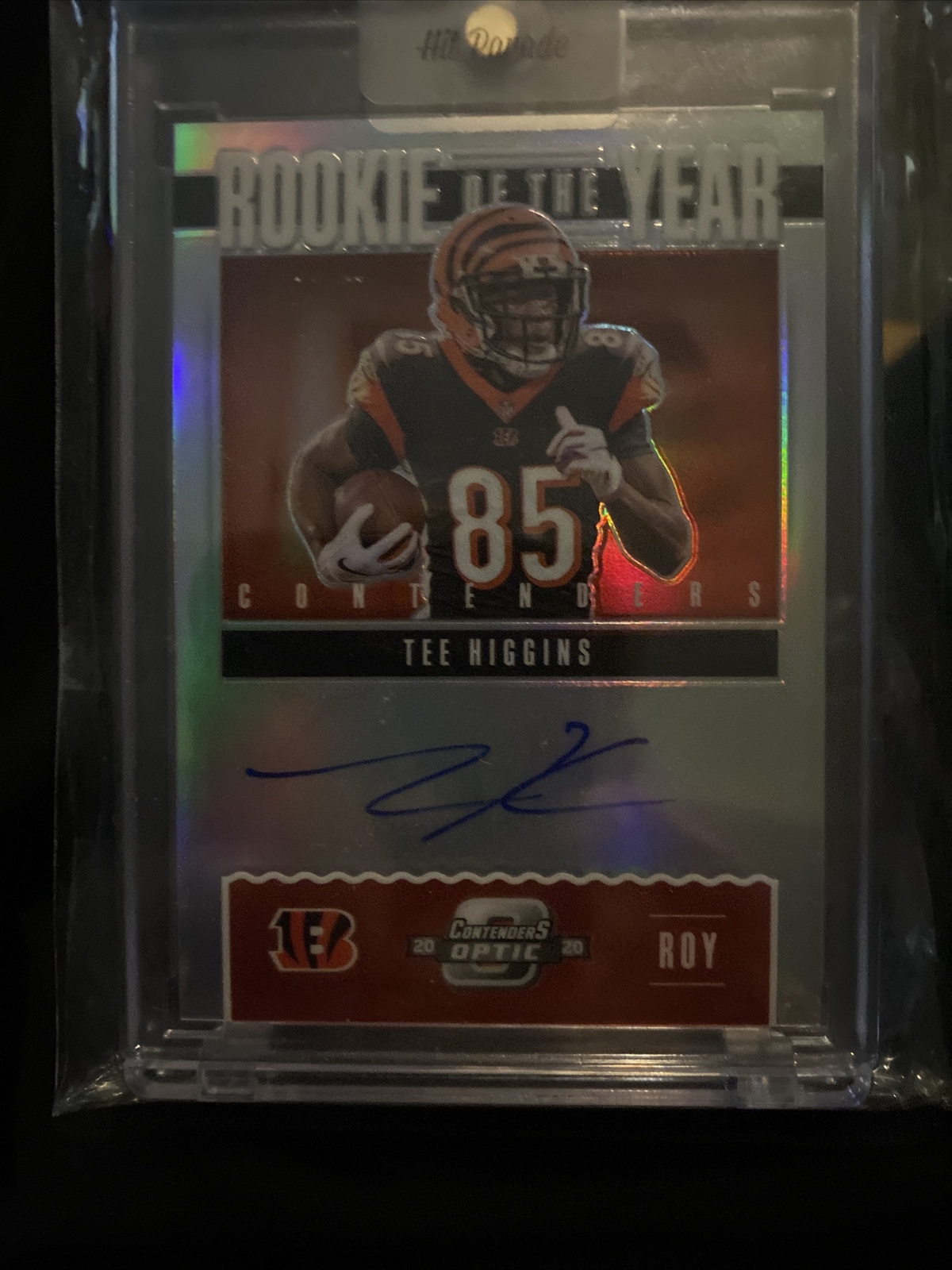 2020 Optic Contenders Tee Higgins Rookie of the Year Auto Silver /99
