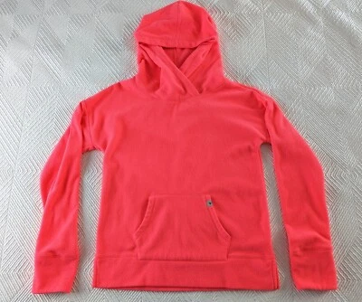 Justice Fleece Hooded Sweatshirt Sweater size 12 Bright Pink Girls - Image 1 of 4