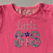 Big Sister Shirt Size 18 Months NEW NWT Sis Hot Pink Shirt Sleeve Gray Blue