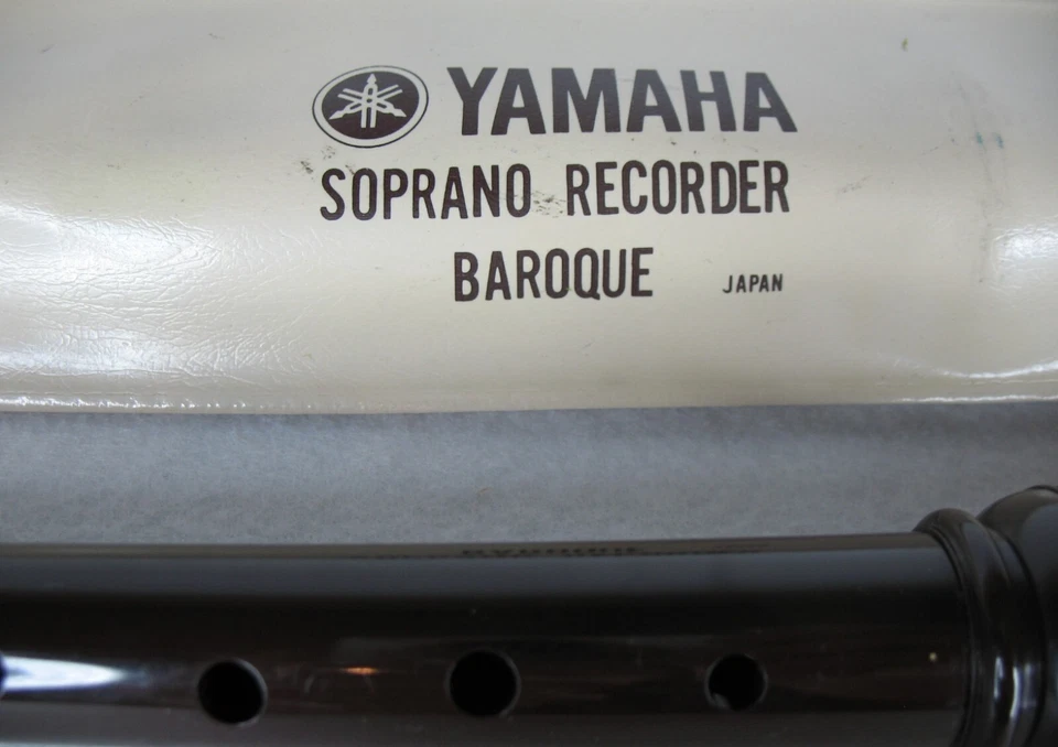 Grabadora Soprano Yamaha Barroca De Colección Con Estuche Juego de 3 Piezas Hecha en Japón Nueva de Lote Antiguo Foto 3 de 4