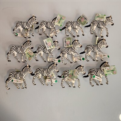 Vintage Wild Safari Ltd Baby Zebra Lot of 12 NWT 3'' Figures