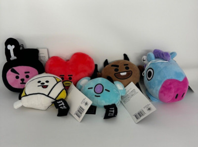 SET OF 6  BT21 HALLOWEEN PLUSH BAG CHARM TATA SHOOKY KOYA COOKY LINEFRIENDS NWT