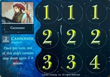 WizKids Pirates CSG of Davy Jones' Curse 124 Cannoneer (England) Unpunched