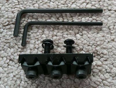 Floyd Rose Tremolo BLACK LOCKING NUT 42mm 3 blocks screw Ibanez R2 Guitar *NEW**