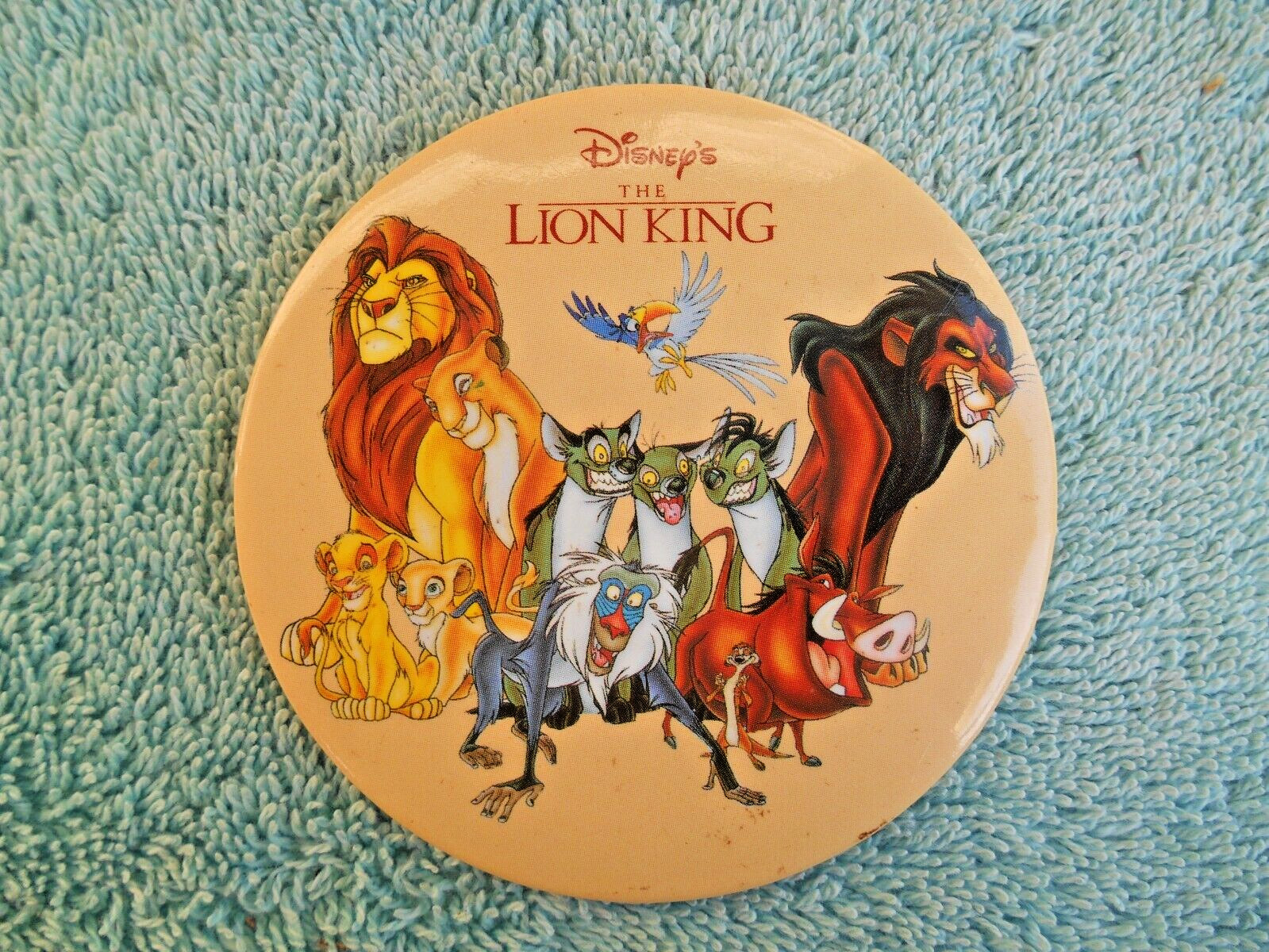RARE DISNEY'S THE LION KING 3" BUTTON 1994 COLLECTIBLE PROMO