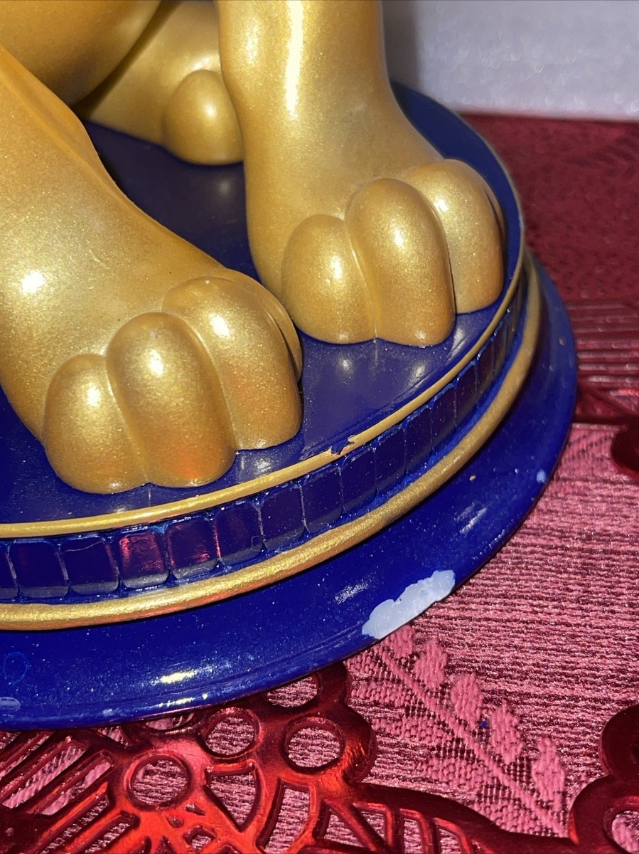 WALT DISNEY WORLD 50TH ANNIVERSARY LARGE SIMBA GOLD STATUE By Costa Alavezos